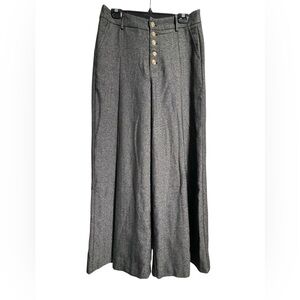 Cömmense High-Waisted Button-Front Wide-Leg Pants Size Large NWOT Chic Modern